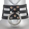 Funk Plus Triple Leather Large O Ring Choker
