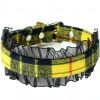 Funk Plus Yellow Plaid Lace Fetish Choker BDSM Collars