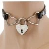 Funk Plus BDSM Collars Heart Lock Submissive Choker