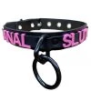 Funk Plus BDSM Collars 1 1/4" Leather 'ANAL SLUT' Pink Name Choker 2 Funk Plus BDSM Collars 1 1/4" Leather 'ANAL SLUT' Pink Name Choker