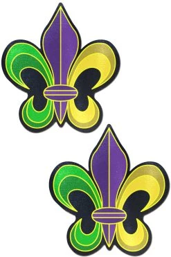 Pastease Fleur-de-lis Mardis Gras Nipple Pasties Accessories