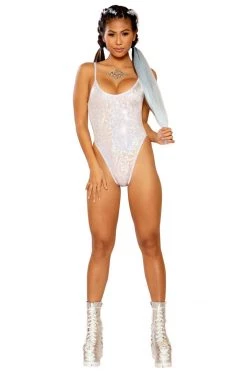 J Valentine Lingerie Broken Silver Hologram Bodysuit 10 J Valentine Lingerie Broken Silver Hologram Bodysuit
