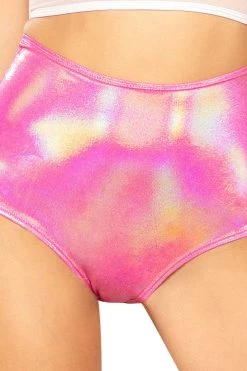 J Valentine Pink Spectrum High Waist Short Booty Shorts & Bottoms