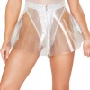 J Valentine Dancewear Clear Vinyl Skirt With Silver Trim 1 J Valentine Dancewear Clear Vinyl Skirt With Silver Trim