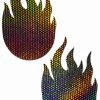 Pastease Holographic Midnight Flame Nipple Pasties Costumes