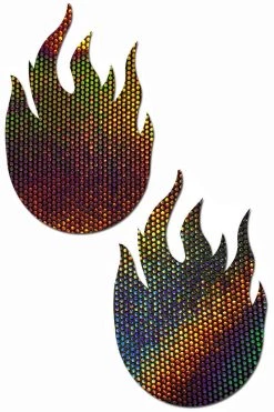 Pastease Holographic Midnight Flame Nipple Pasties Costumes
