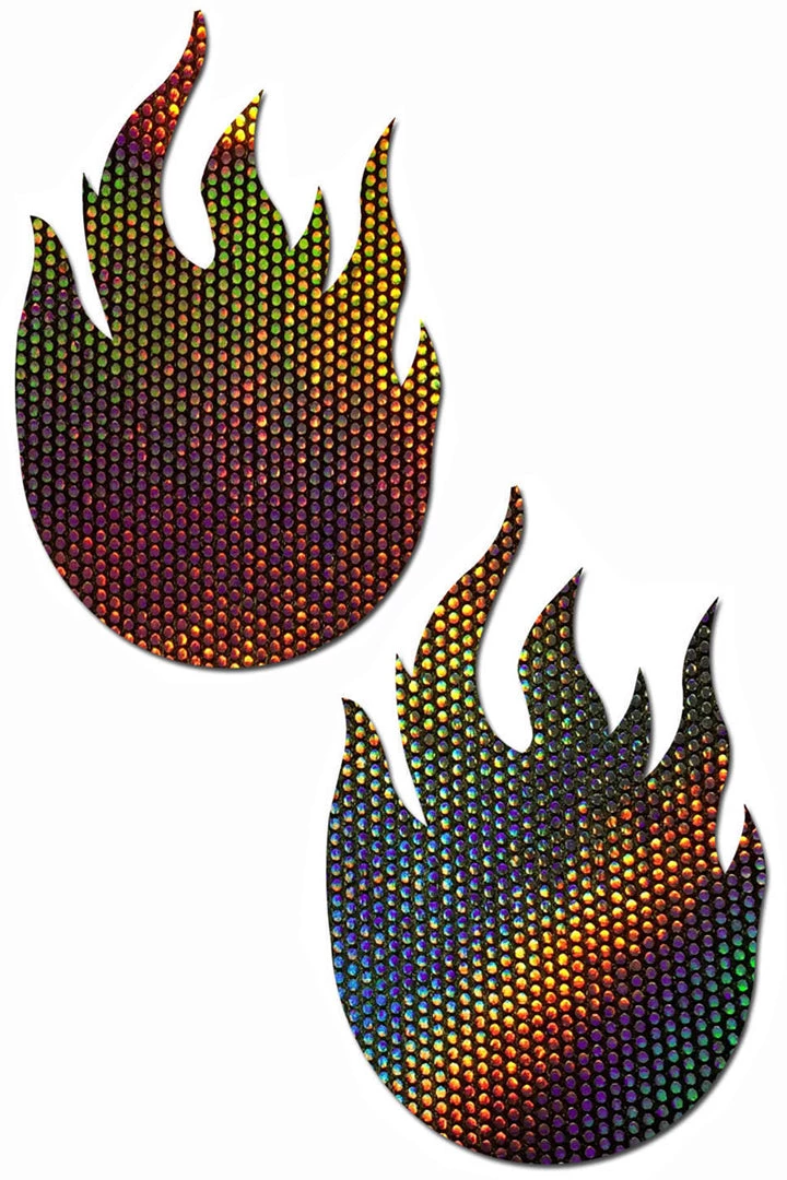 Pastease Holographic Midnight Flame Nipple Pasties Costumes 3 Pastease Holographic Midnight Flame Nipple Pasties Costumes