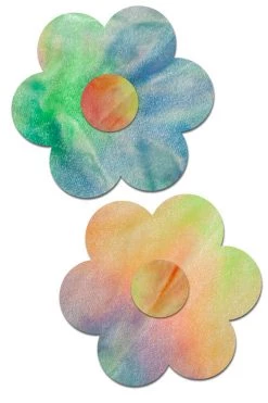 Pastease Rainbow Clothing J. Valentine® Pastel Tie-Dye Rainbow Daisy Nipple Pasties