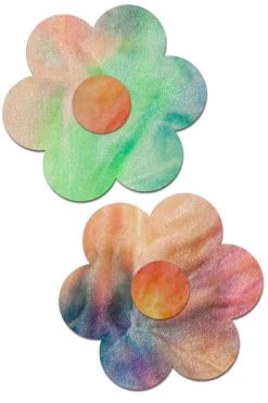Pastease Rainbow Clothing J. Valentine® Pastel Tie-Dye Rainbow Daisy Nipple Pasties