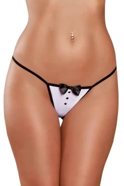 Magic Silk Tuxedo G-String Panty