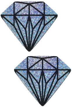 Pastease Valentines Day Lingerie Silver Diamond Shaped Nipple Pasties