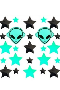 NevaNude Glow In The Dark Alien Body Stickers Dancewear
