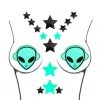 NevaNude Glow In The Dark Alien Body Stickers Dancewear