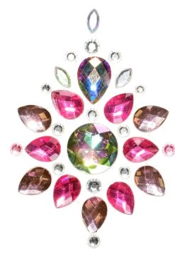 GE Apparel Pink Blooms Crystal Boob Jewels