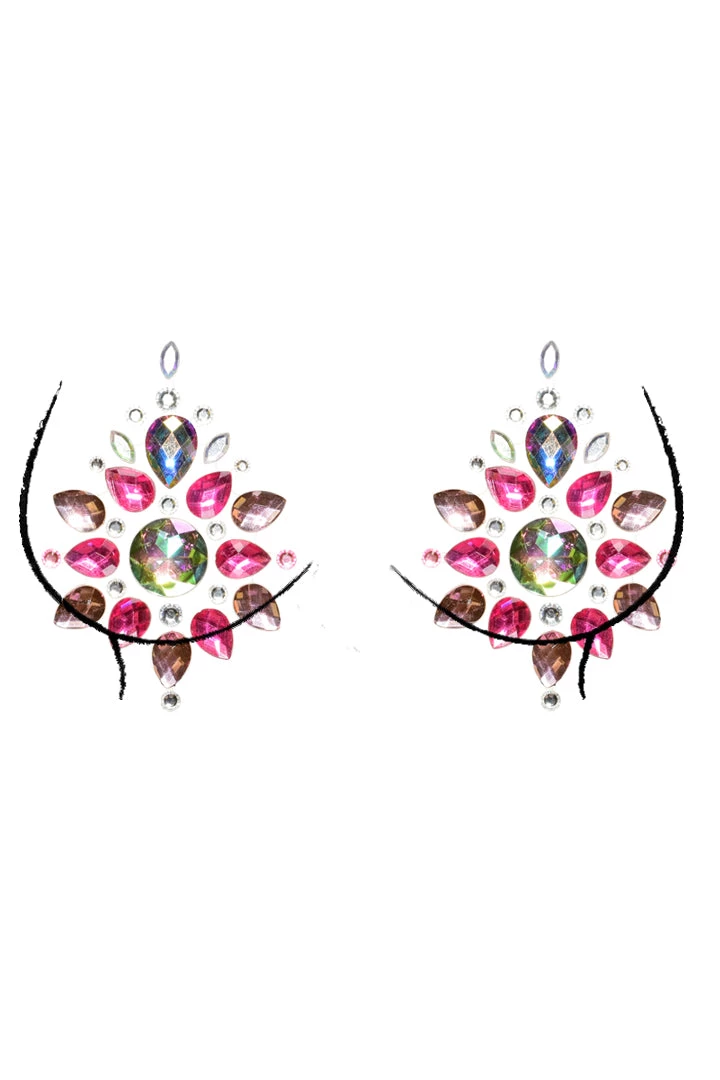 GE Apparel Pink Blooms Crystal Boob Jewels 3 GE Apparel Pink Blooms Crystal Boob Jewels