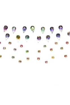 GE Apparel Sparkle Raindrops Rhinestone Chest Jewels Dancewear