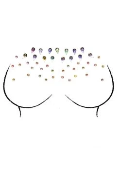 GE Apparel Sparkle Raindrops Rhinestone Chest Jewels Dancewear