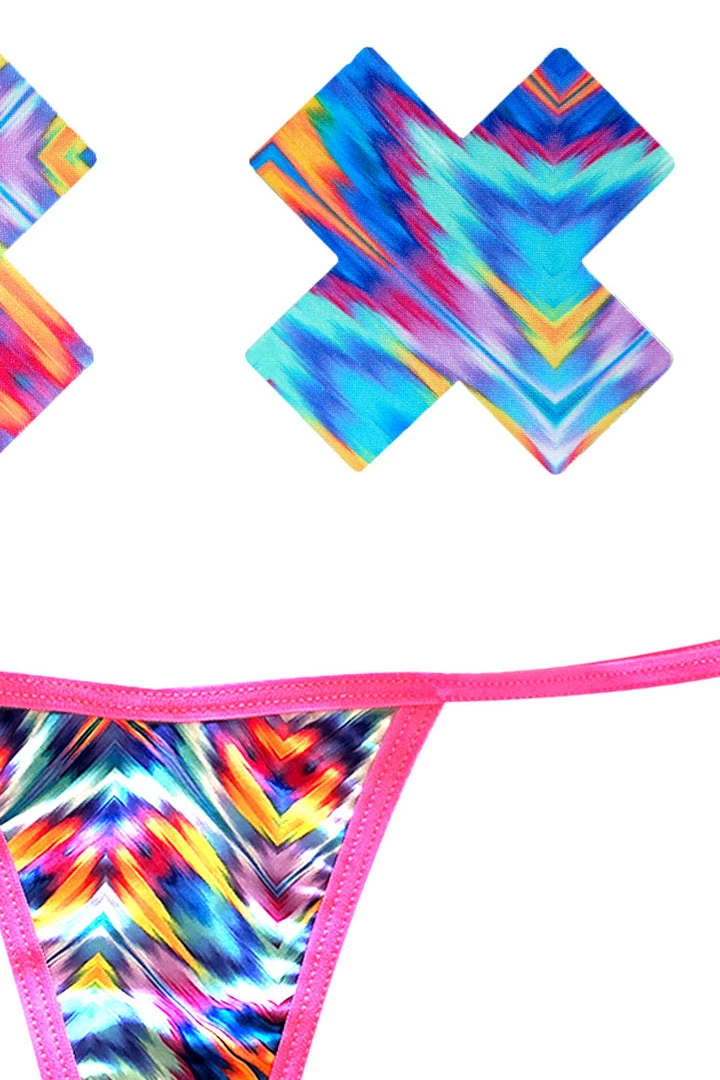 NevaNude Lingerie Aztec Rave Nipple Pasties & G-String Panty 3 NevaNude Lingerie Aztec Rave Nipple Pasties & G-String Panty