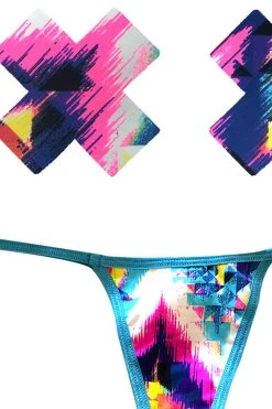 NevaNude Lingerie Block Party Nipple Pasties & G-String Panty
