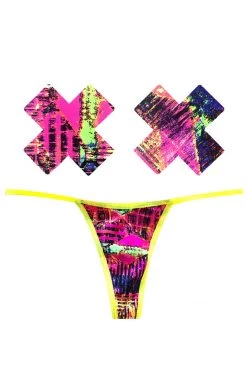 NevaNude California Love Nipple Pasties & G-String Panty Lingerie