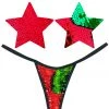 NevaNude Christmas Flip Sequin Nipple Pasties & G-String Panty
