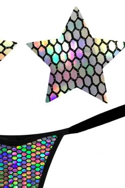 NevaNude Lingerie Mirrored Mayhem Nipple Pasties & G-String Panty