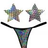 NevaNude Lingerie Mirrored Mayhem Nipple Pasties & G-String Panty