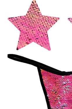 NevaNude My Lil Pony Flip Sequin Nipple Pasties & G-String Panty
