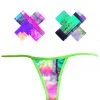 NevaNude Neon Tetris Nipple Pasties & G-String Panty 2 NevaNude Neon Tetris Nipple Pasties & G-String Panty
