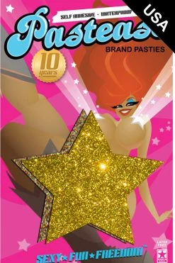 Pastease Accessories Gold Glitter Star Nipple Pasties
