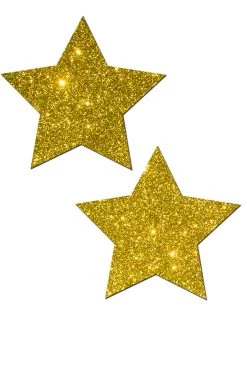 Pastease Accessories Gold Glitter Star Nipple Pasties