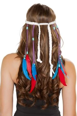 Roma White Indian Headband Costumes