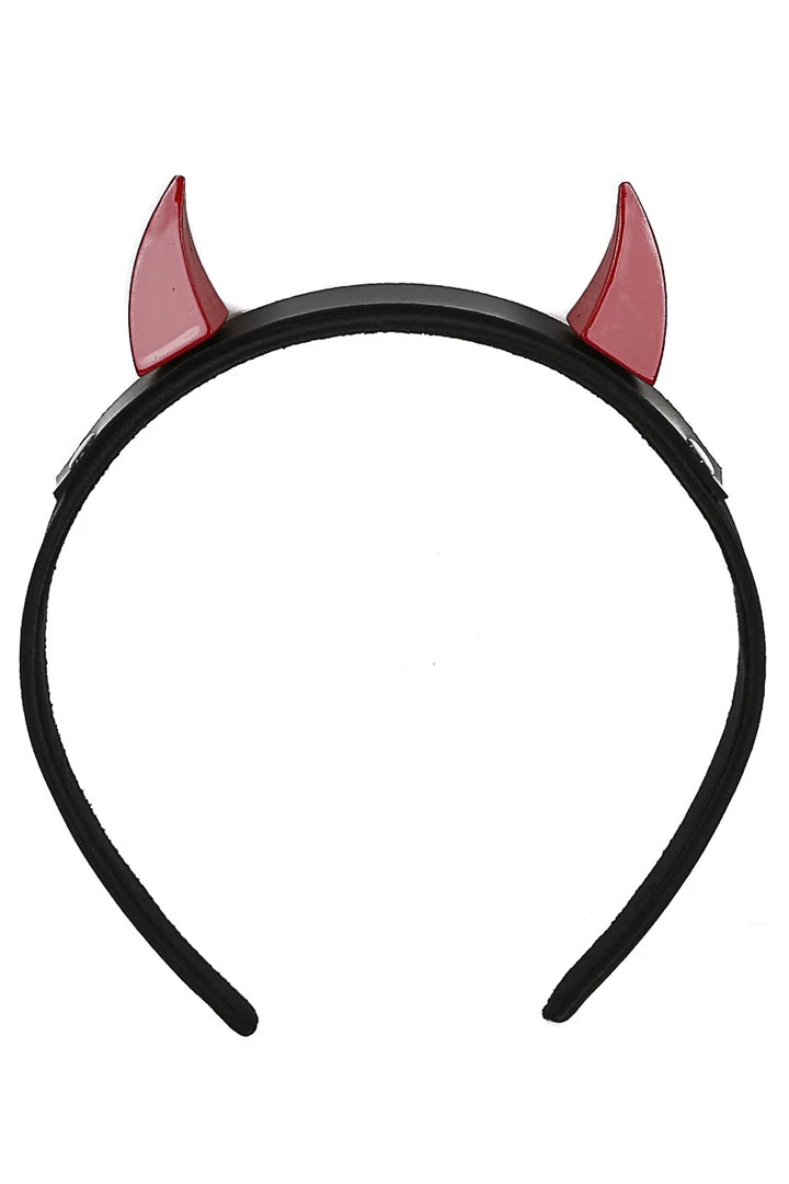 Funk Plus Costumes Red Claw Spike Leather Headband 4 Funk Plus Costumes Red Claw Spike Leather Headband