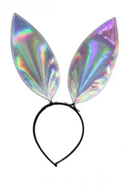 Funk Plus Silver Holographic Bunny Ears