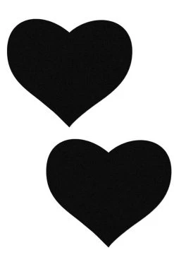 Pastease Accessories Love Black Heart Nipple Pasties
