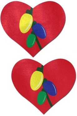 Pastease Christmas Bulbs Heart Nipple Pasties Lingerie