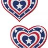 Pastease Glittering Patriotic Pumping Hearts Nipple Pasties Accessories 1 Pastease Glittering Patriotic Pumping Hearts Nipple Pasties Accessories
