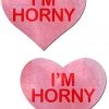 Pastease I'm Horny Heart Nipple Pasties