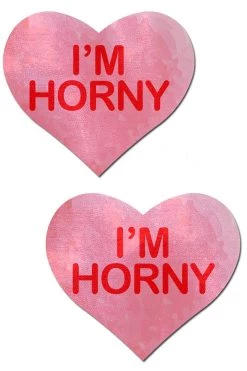 Pastease I'm Horny Heart Nipple Pasties
