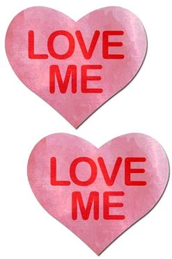 Pastease Pink Heart 'Love Me' Nipple Pasties Lingerie