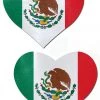 Pastease Accessories Heart Shaped Mexican Flag Nipple Pasties 1 Pastease Accessories Heart Shaped Mexican Flag Nipple Pasties