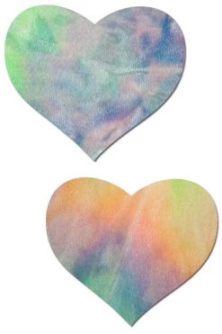 Pastease J. Valentine® Pastel Tie-Dye Rainbow Hearts Nipple Pasties