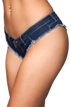 Be Wicked Dark Wash Denim Cutoff Booty Shorts