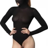 Leg Avenue Opaque Hooded Bodysuit With Beads