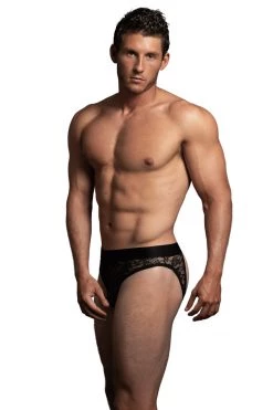Allure Men's Luca Lace Open Back Brief