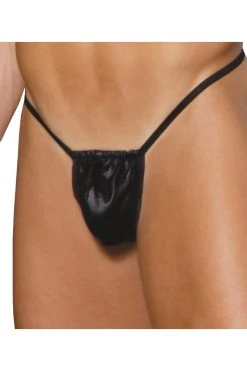 Elegant Moments Men's Leather G-String Pouch