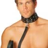 Elegant Moments BDSM Collars Men's Leather Collar With Studs
