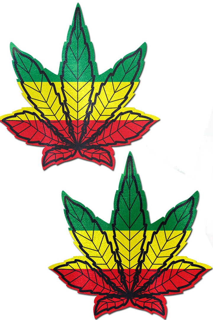 Pastease Rasta Weed Pot Leaf Nipple Pasties Accessories 4 Pastease Rasta Weed Pot Leaf Nipple Pasties Accessories