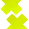 NevaNude Glow In The Dark & Neon Neon Yellow Wet Vinyl X Nipple Pasties 1 NevaNude Glow In The Dark & Neon Neon Yellow Wet Vinyl X Nipple Pasties