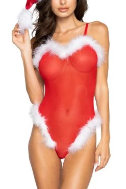 Roma Mrs. Claus' Secret Mesh Teddy Lingerie